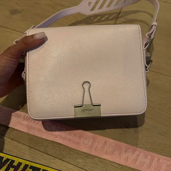 Off-White Binder Clip Flap Bag